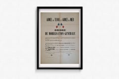 1904 Original Poster Ordre de Mobilisation Générale Blank French Army and Navy