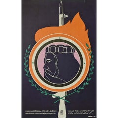 Originalplakat von Lázaro Abreu aus dem Jahr 1970, OSPAAAL, Syrien, kubanische politische Kunst