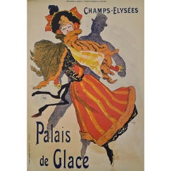 1896 Original Poster by Jules Chéret Palais de Glace Champs-Élysées Skating