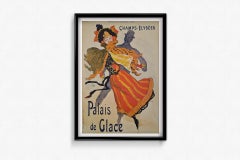 1896 Original Poster by Jules Chéret Palais de Glace Champs-Élysées Skating