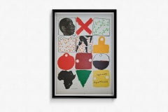 Originalplakat von Joe Tilson aus dem Jahr 1983 gegen die Apartheid – Pop-Art der Vereinten Nationen