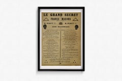 Circa 1900 Original Poster Le Grand Secret des Francs-Maçons French Freemasonry