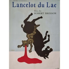 1974 Original Poster by Raymond Savignac Lancelot du Lac Robert Bresson