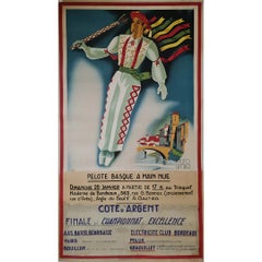 Original Poster by Leocadio Muro Urriza Bare-Hand Basque Pelota