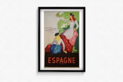 Circa 1940 Original Poster by José Morell Spain Canary Islands Travel
