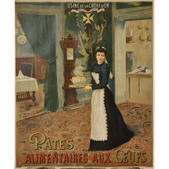 Circa 1900 Original French Poster Pâtes Alimentaires aux Oeufs Croix d'Or