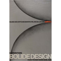 1970 Original Piero Fornasetti Bolide Design Louvre Exhibition Poster