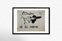 1968 Original May 68 Gouache L’Ombre de Lui-Même Charles de Gaulle
