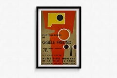 1968 Original Guangé Poster Photographs by Gisèle Freund Paris Museum