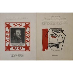 1953 Original Paix et Liberté Document on Picasso’s Portrait of Stalin