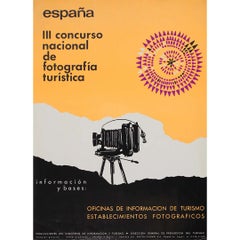 1968 Original Spain Tourism Photography Contest Screenprint Poster