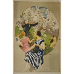 Affiche originale « Springtime » de Kodak, vers 1920, réalisée par René Lelong