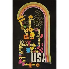 Circa 1970 Original USA Pop Art Travel Poster U.S. Department of Commerce