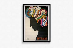 Circa 1969 Original German CBS Bob Dylan Poster by Milton Glaser