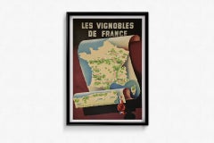Circa 1950 Original Poster by Albert Solon Les Vignobles de France