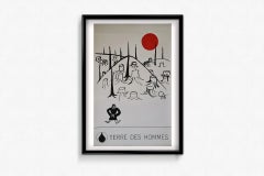 Originalplakat von Alexander Calder aus dem Jahr 1974: „Terre des Hommes“