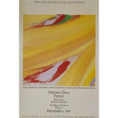 Olivier Debré 1989 Hong Kong Cultural Centre Original Poster
