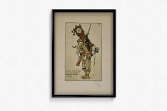 Lithographie de 1915 représentant un soldat de l'armée allemande « Hansi », signée 298/300