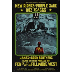 1971 Singer and Satty New Riders Boz Scaggs Fillmore West Poster