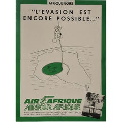 1983 Original Poster by Piem Air Afrique Airtour Afrique
