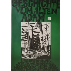1973 Poster “La storia del vecchio Adamo”, ispirato a Karl Schmidt-Rottluff
