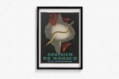 Cartel original de Jean Carlu de 1926: «Aquarium de Monaco»