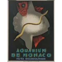Cartel original de Jean Carlu de 1926: «Aquarium de Monaco»