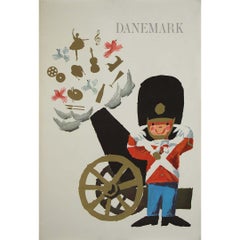Circa 1960 Original Denmark Travel Poster by Ib Antoni