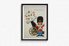Circa 1960 Original Denmark Travel Poster by Ib Antoni
