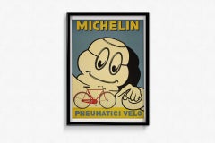 Circa 1960 Original Michelin Pneumatici Velo Advertising Poster