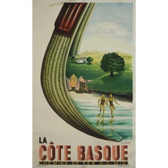 1936: Poster originale della Chistera di La Côte Basque di Jean Piaubert