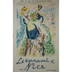 Manifesto originale del Carnevale di Nizza del 1964, opera di Jules Cavaillès