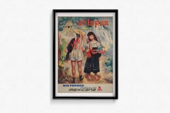 Poster originale del 1974 sul Chiapas, Messico, di Regina Raull