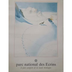 Circa 1980 Original Parc National des Écrins Poster by Samivel