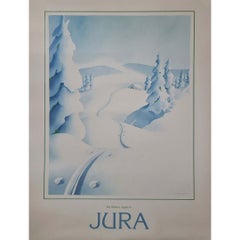 Circa 1980 Original Jura Les Blancs Espaces Poster by Samivel