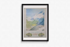 Circa 1980 Original Contamines-Montjoie Poster by Samivel