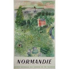 1954 Original Normandy SNCF Travel Poster by Raoul Dufy