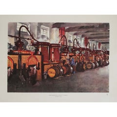 Circa 1950 Original Martell Distillery Poster by Albert Brenet
