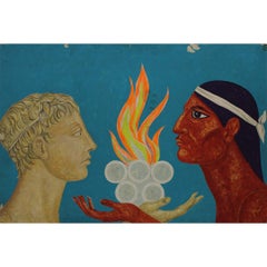 1968: Gouache original para los Juegos Olímpicos de México