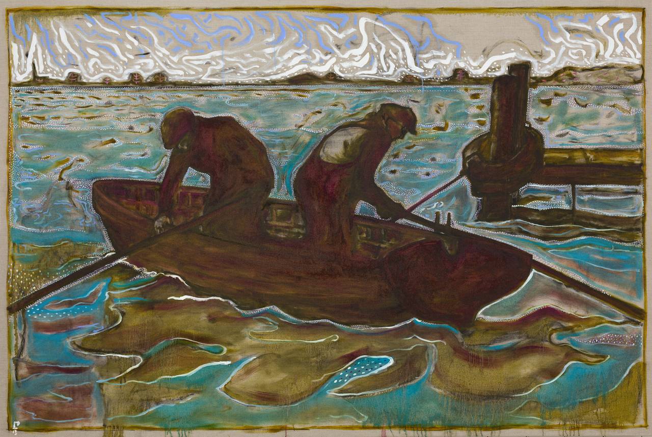 saltings - Painting by Billy Childish