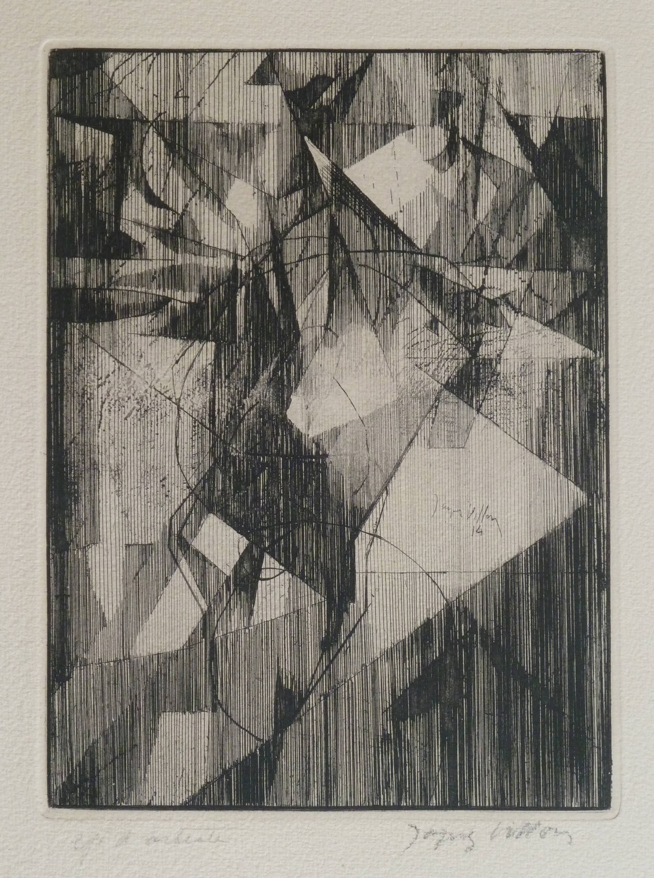 Jacques Villon Abstract Print - Le Petit Équilibriste