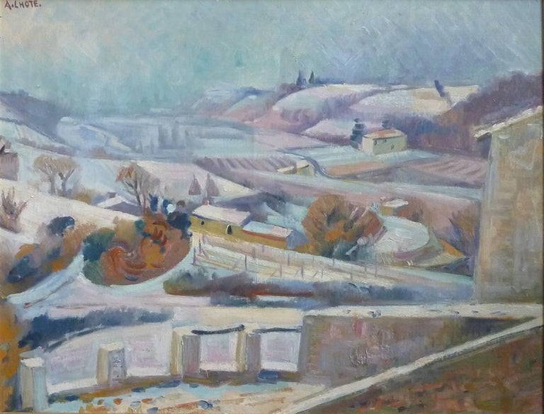 André Lhote Landscape Painting - Miramande Sous La Neige/ Miramande under Snow