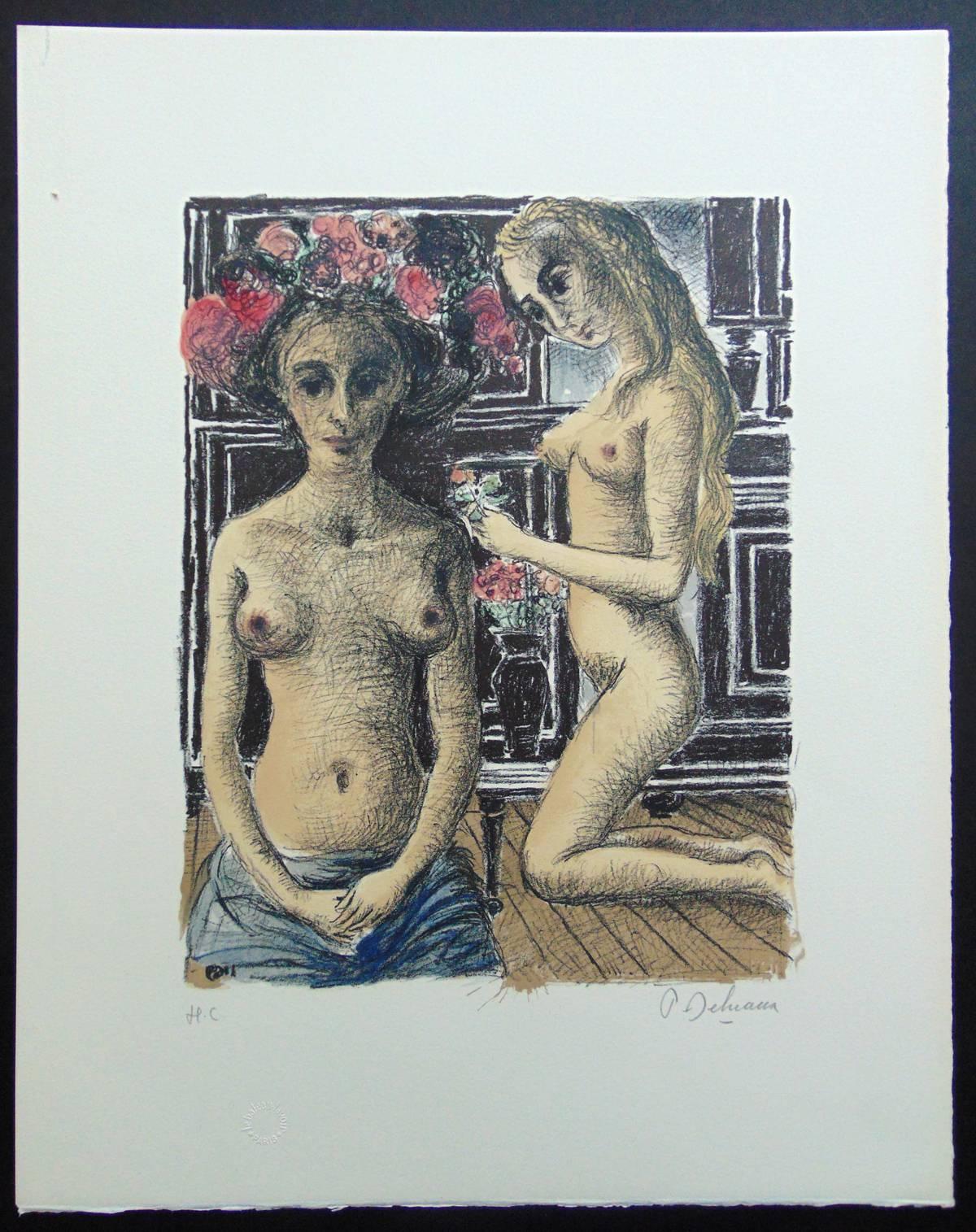 Phyrné - Surrealist Print by Paul Delvaux