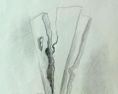 Surrealist composition with Arm (Graphite)