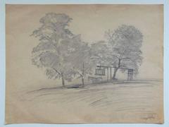 Paysage avec moulin à chevaux