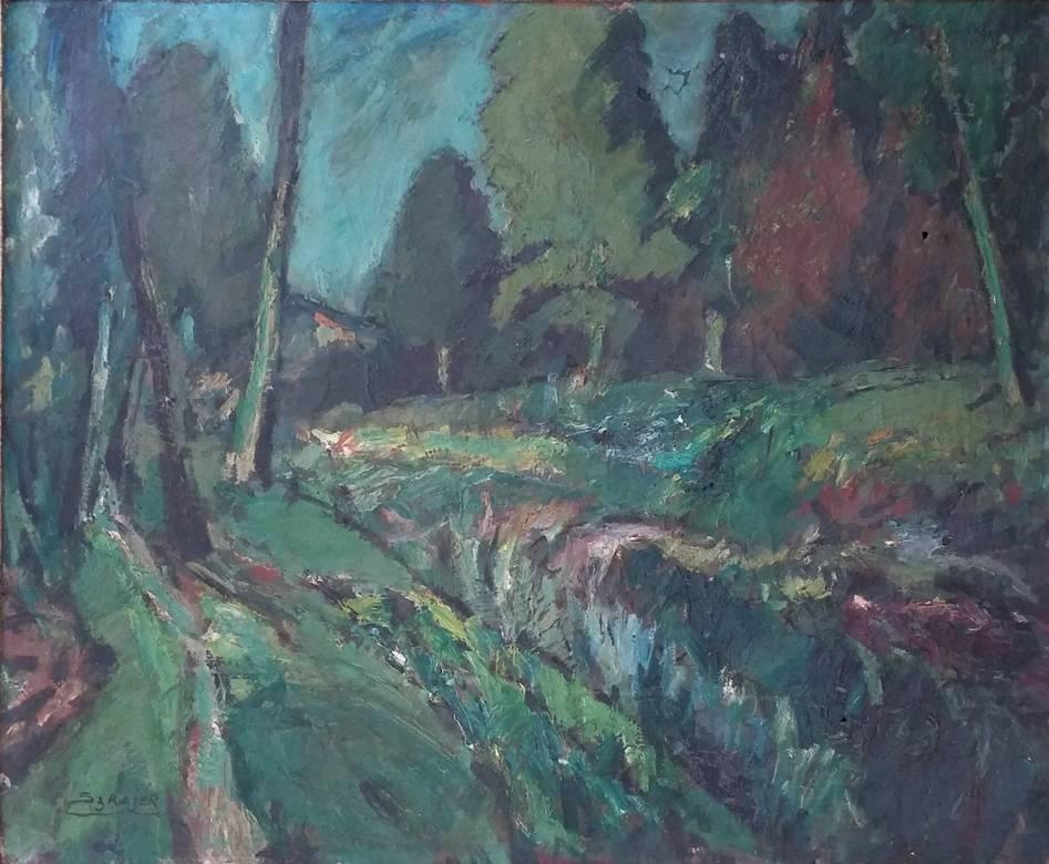 Landscape Painting SEWERYN SZRAJER - Paysage de Ville d'Avray, Paris