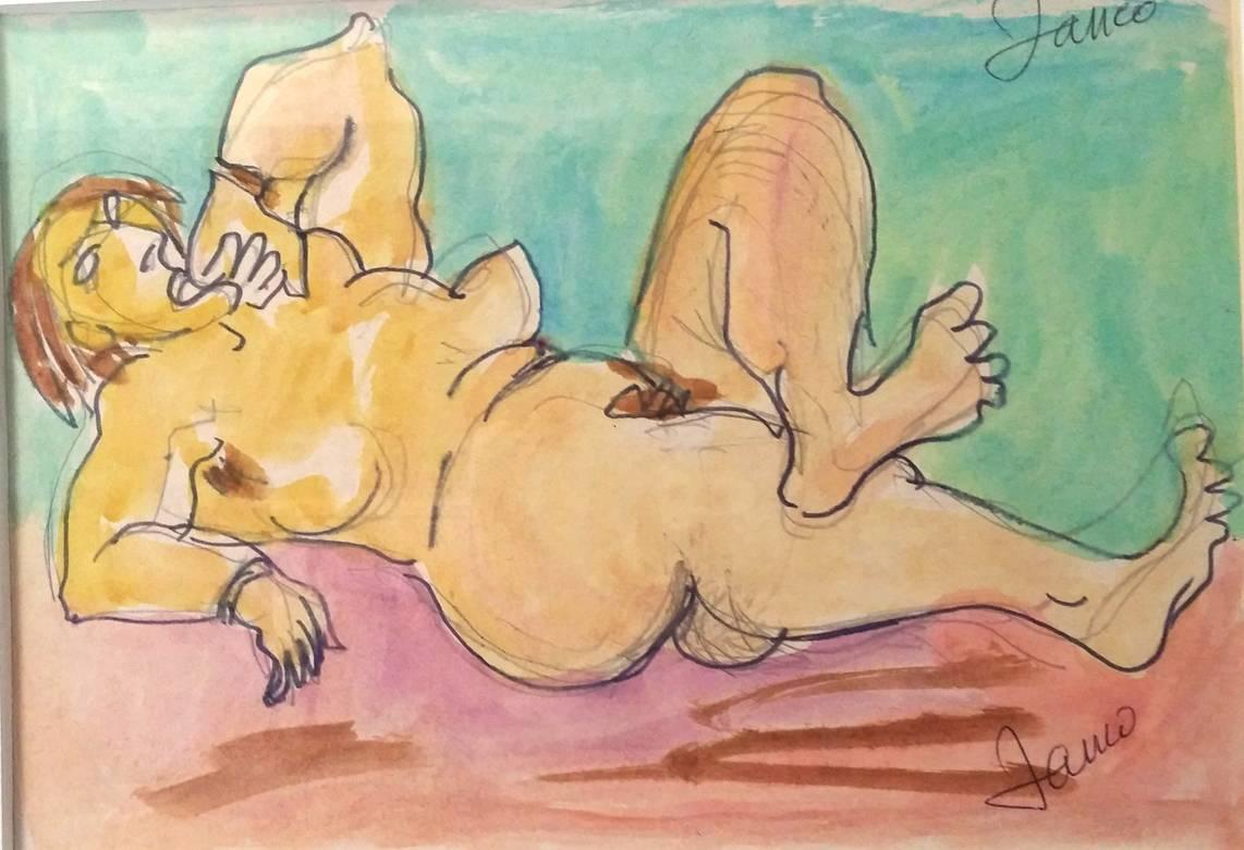 Liegender Akt (Dada), Art, von Marcel Janco