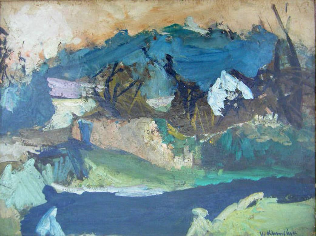 Landscape Painting de Vasyl Khmeluk - Paisaje de montaña