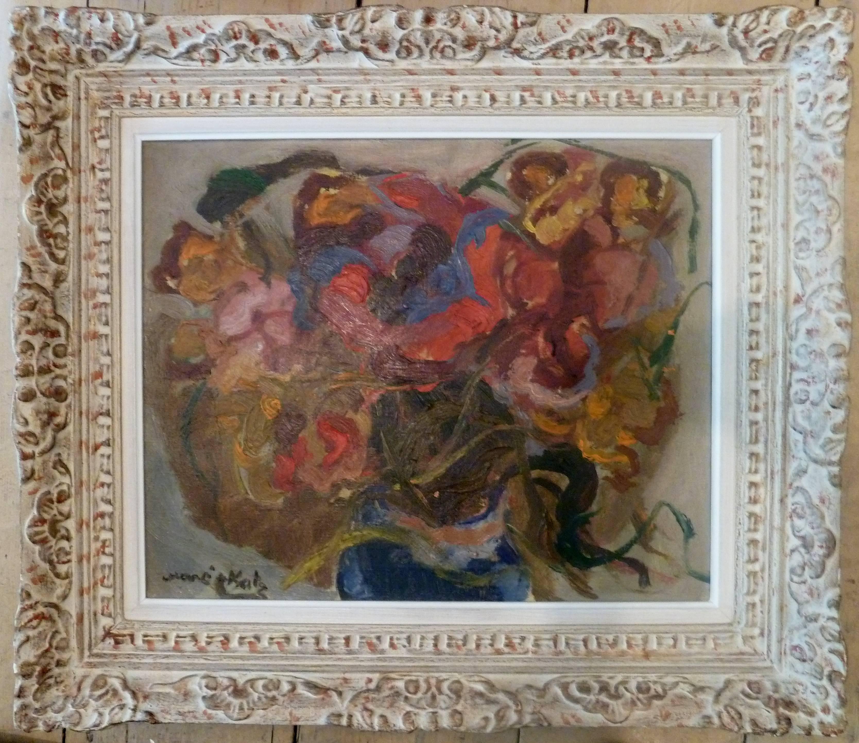 Mane Katz Still-Life Painting - Vase of Flowers 