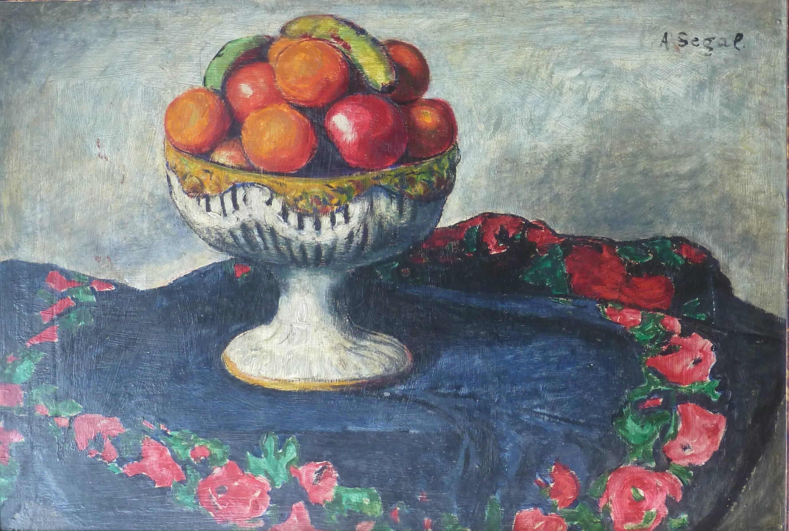 Still-Life Painting Arthur Segal - Nature morte et fruits